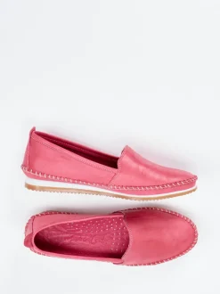 Andrea Conti – Mokassin-Slipper aus Kalbleder pink