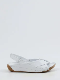 Andrea Conti – Sandalen aus Kalbleder in Weiß