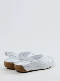 Andrea Conti – Sandalen aus Kalbleder in Weiß