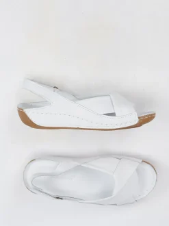 Andrea Conti – Sandalen aus Kalbleder in Weiß