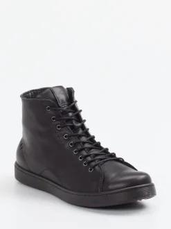 Andrea Conti – Schnürboots aus Kalbleder schwarz