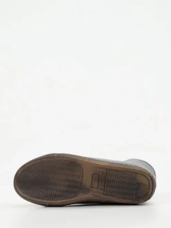Andrea Conti – Schnürboots aus Kalbleder stahlgrau