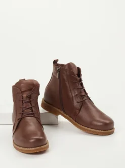 Andrea Conti – Schnür-Boots aus Kalbleder braun