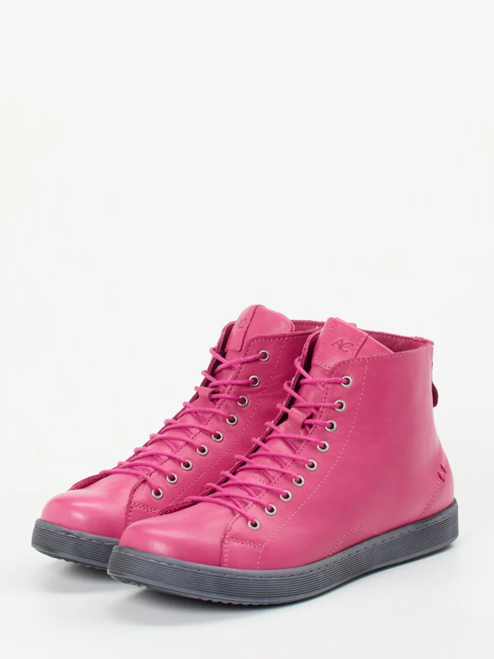 Andrea Conti – Schnürboots aus Kalbleder pink