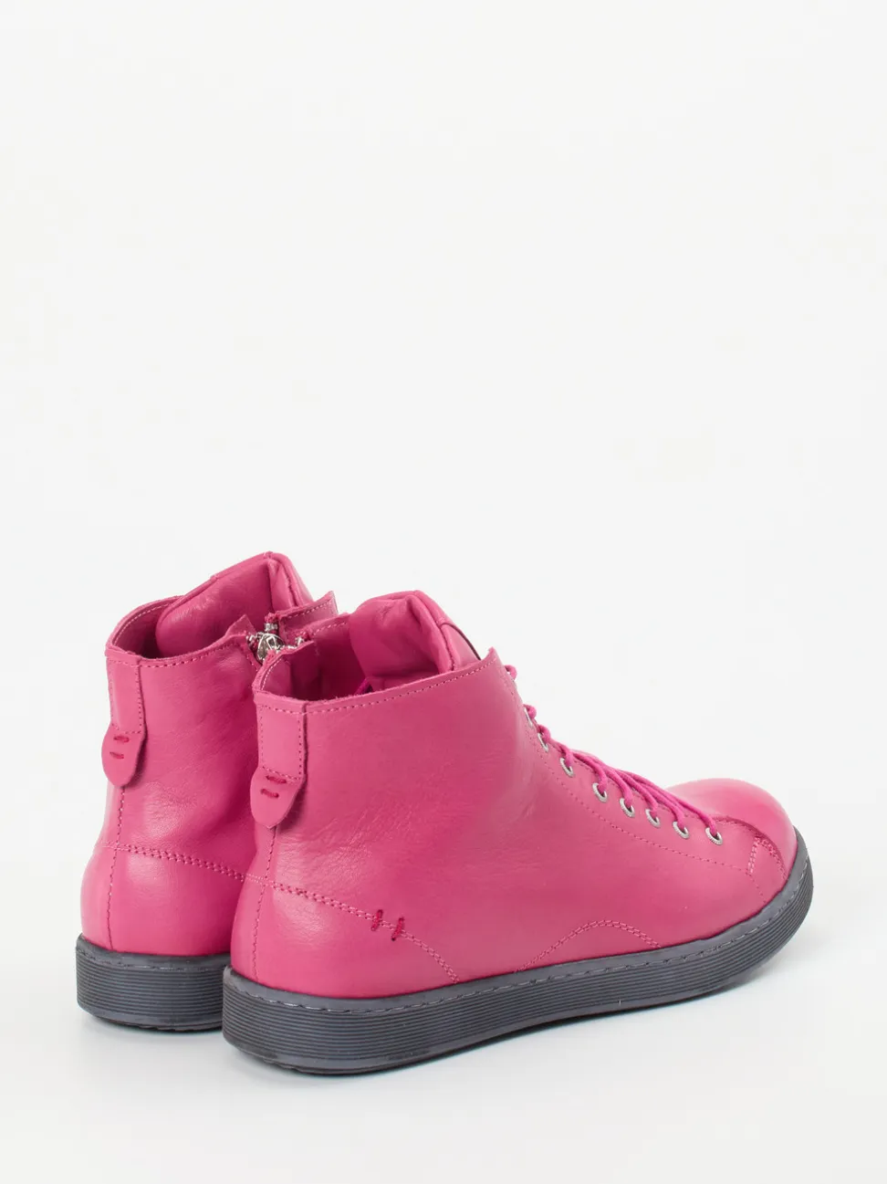 Andrea Conti – Schnürboots aus Kalbleder pink
