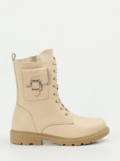 Andrea Conti – Schnürboots aus Kalbleder Beige