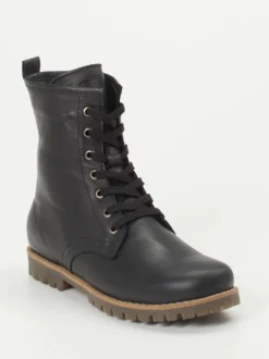 Andrea Conti – Schnürboots aus Kalbleder schwarz
