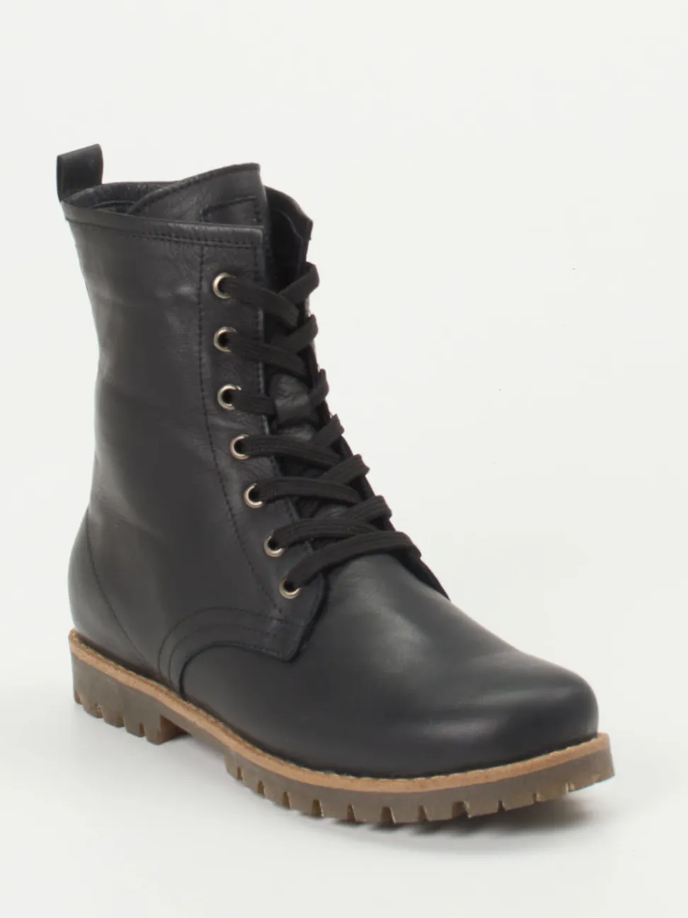 Andrea Conti – Schnürboots aus Kalbleder schwarz