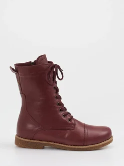 Andrea Conti – Schnürstiefel aus Kalbleder bordeauxrot