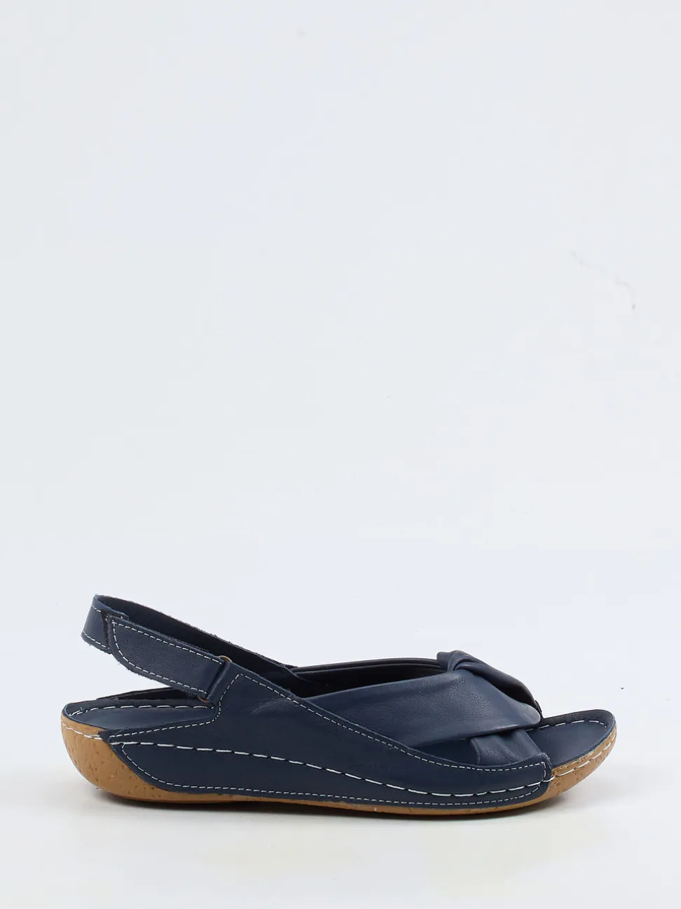 Andrea Conti – Slingback-Sandalen aus Kalbleder Dunkelblau