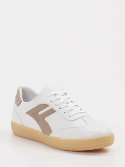 Andrea Conti – Sneaker aus Kalbleder in Weiß