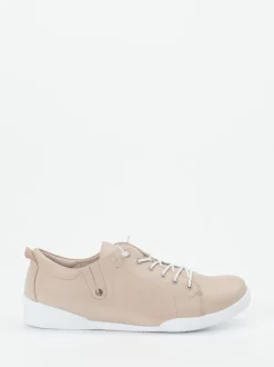 Andrea Conti – Sneaker aus Kalbleder in Beige