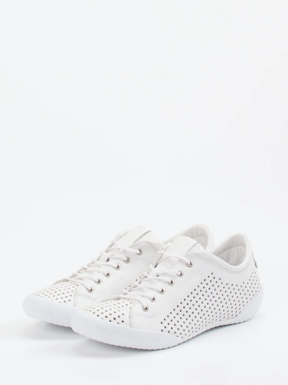Andrea Conti – Sneaker aus Kalbleder in Offwhite