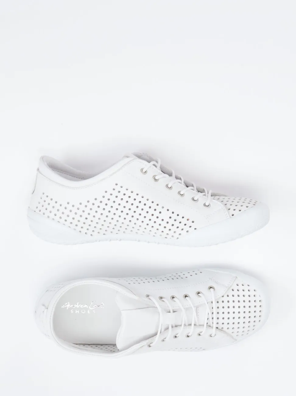 Andrea Conti – Sneaker aus Kalbleder in Offwhite