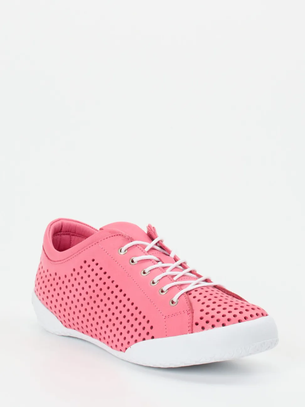 Andrea Conti – Sneaker aus Kalbleder himbeerrosa