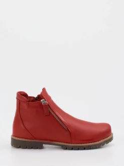 Andrea Conti – Stiefeletten aus Kalbleder tomatenrot