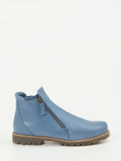 Andrea Conti – Stiefeletten aus Kalbleder in Jeansblau