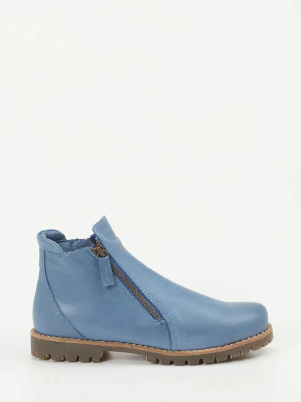 Andrea Conti – Stiefeletten aus Kalbleder in Jeansblau