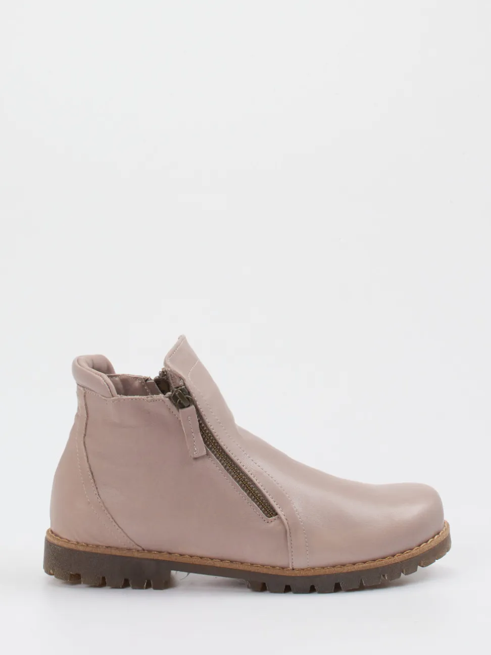 Andrea Conti – Stiefeletten aus Kalbleder in Altrosé