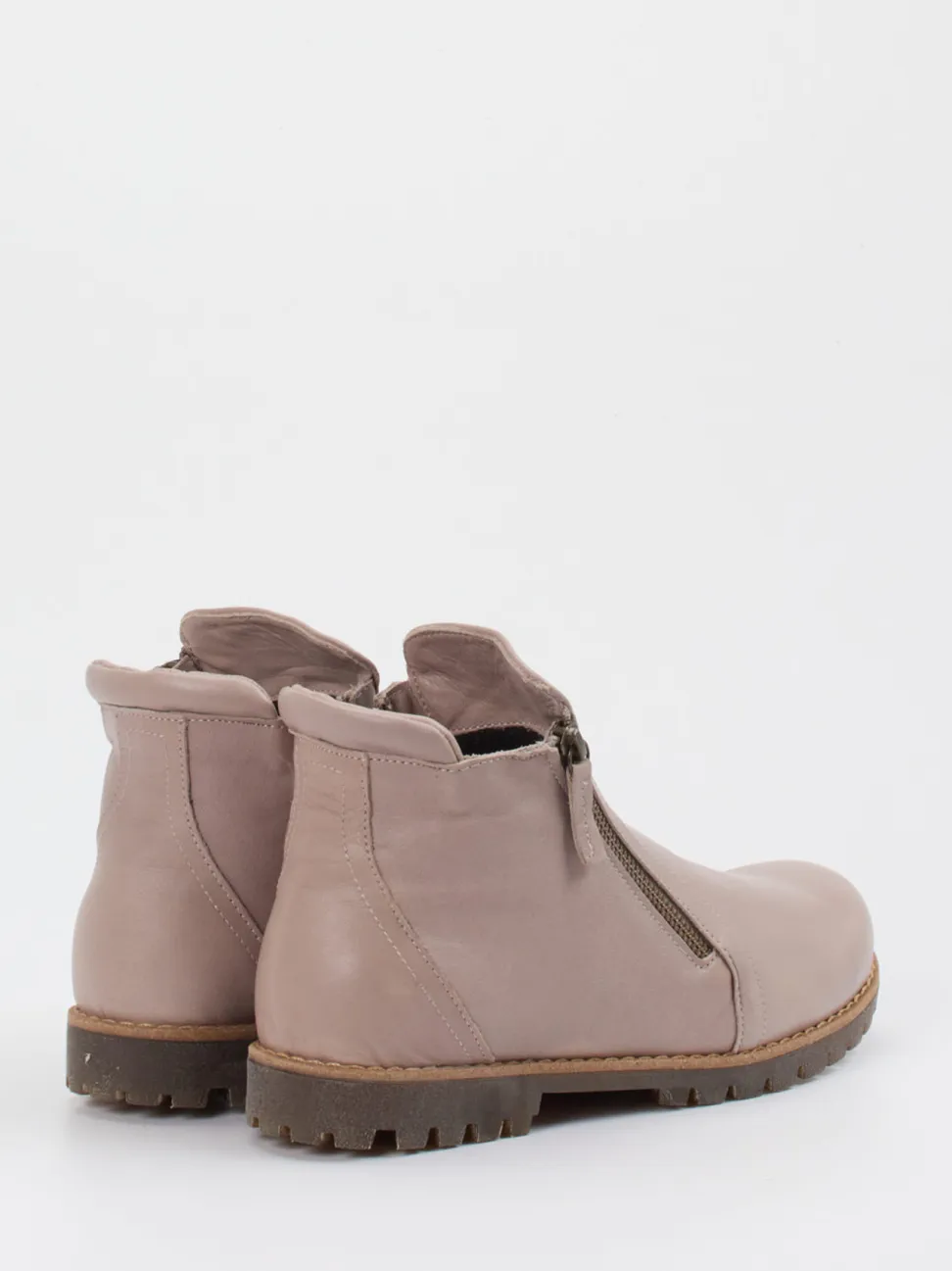 Andrea Conti – Stiefeletten aus Kalbleder in Altrosé