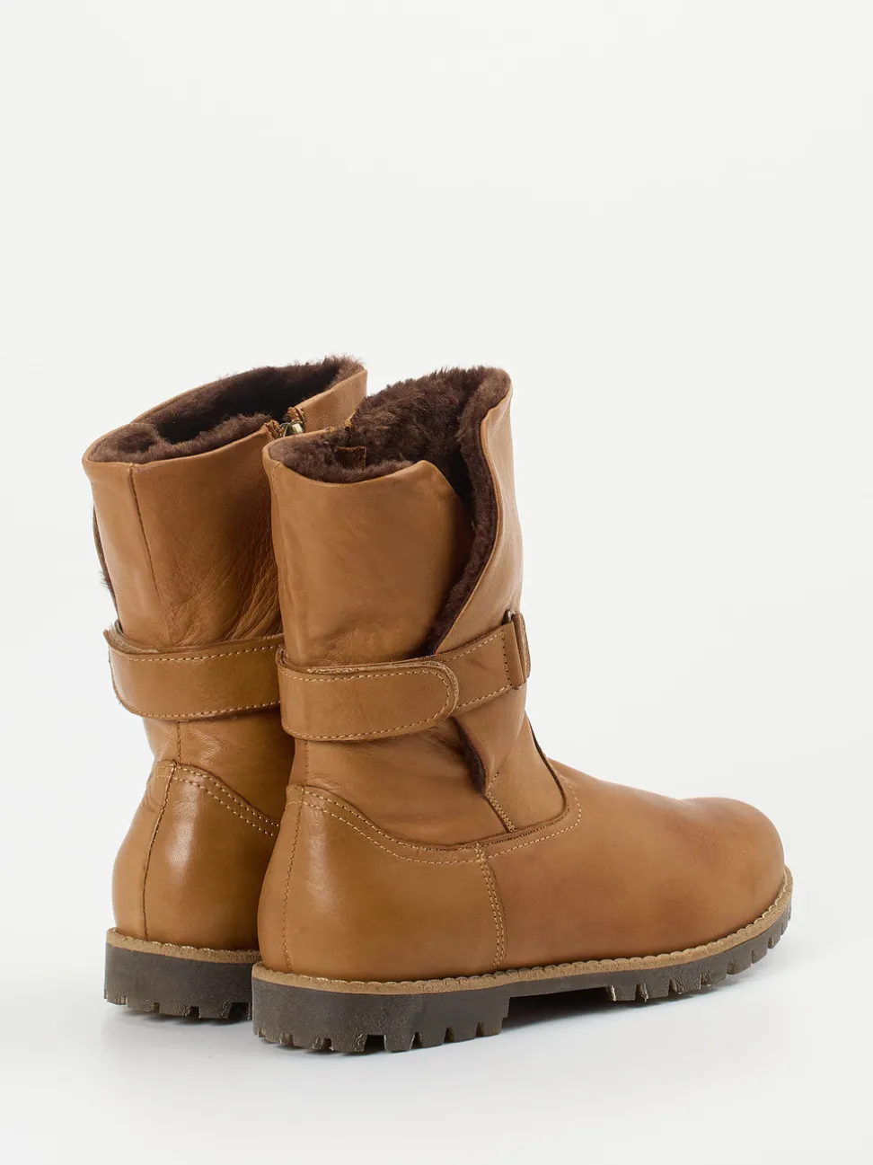 Andrea Conti – Stiefelette aus Kalbleder Cognacbraun