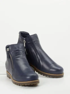 Andrea Conti – Stiefeletten aus Kalbleder Dunkelblau
