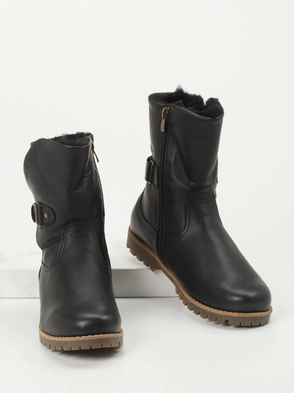 Andrea Conti – Winterboots aus Kalbleder schwarz