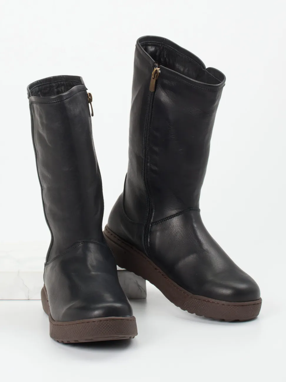 Andrea Conti – Winterstiefel aus Kalbleder schwarz
