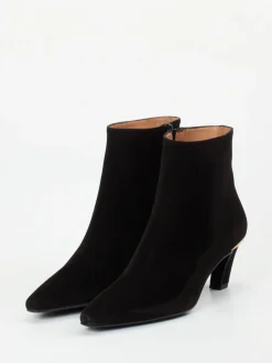 Andrea Puccini – Ankle Boots aus Veloursleder schwarz