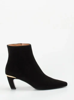 Andrea Puccini – Ankle Boots aus Veloursleder schwarz