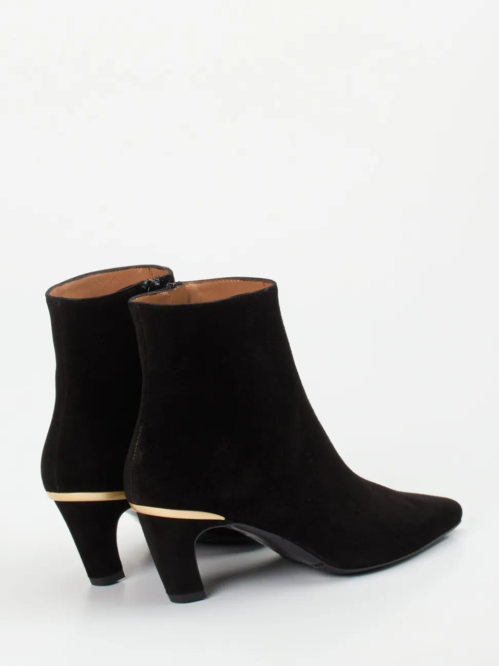 Andrea Puccini – Ankle Boots aus Veloursleder schwarz
