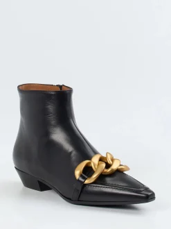 Andrea Puccini – Ankle Boots aus Lammnappaleder Schwarz