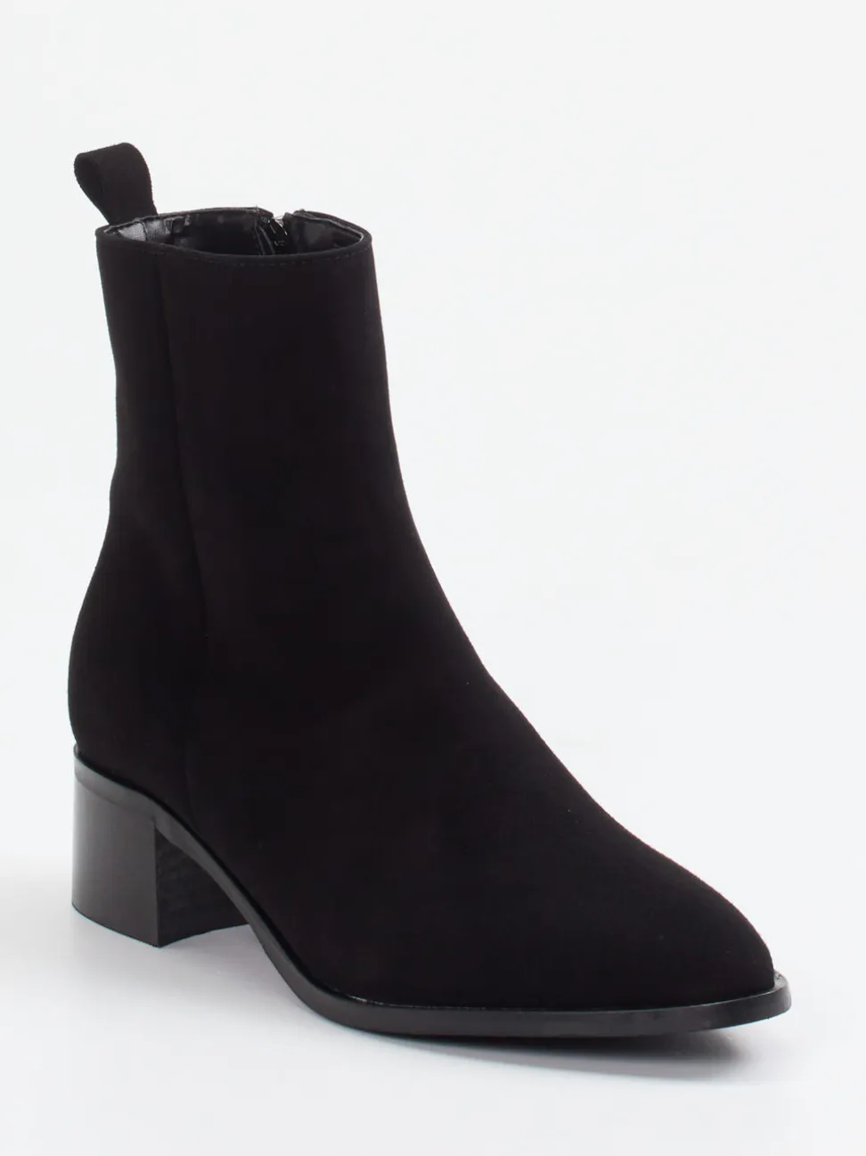 Andrea Puccini – Ankle Boots aus Veloursleder schwarz