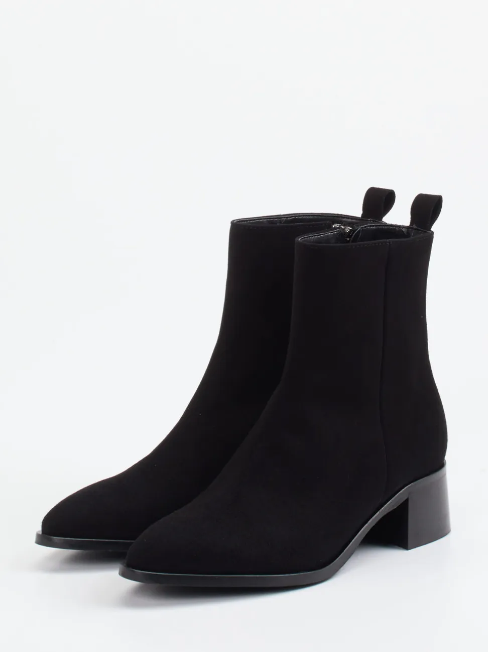 Andrea Puccini – Ankle Boots aus Veloursleder schwarz