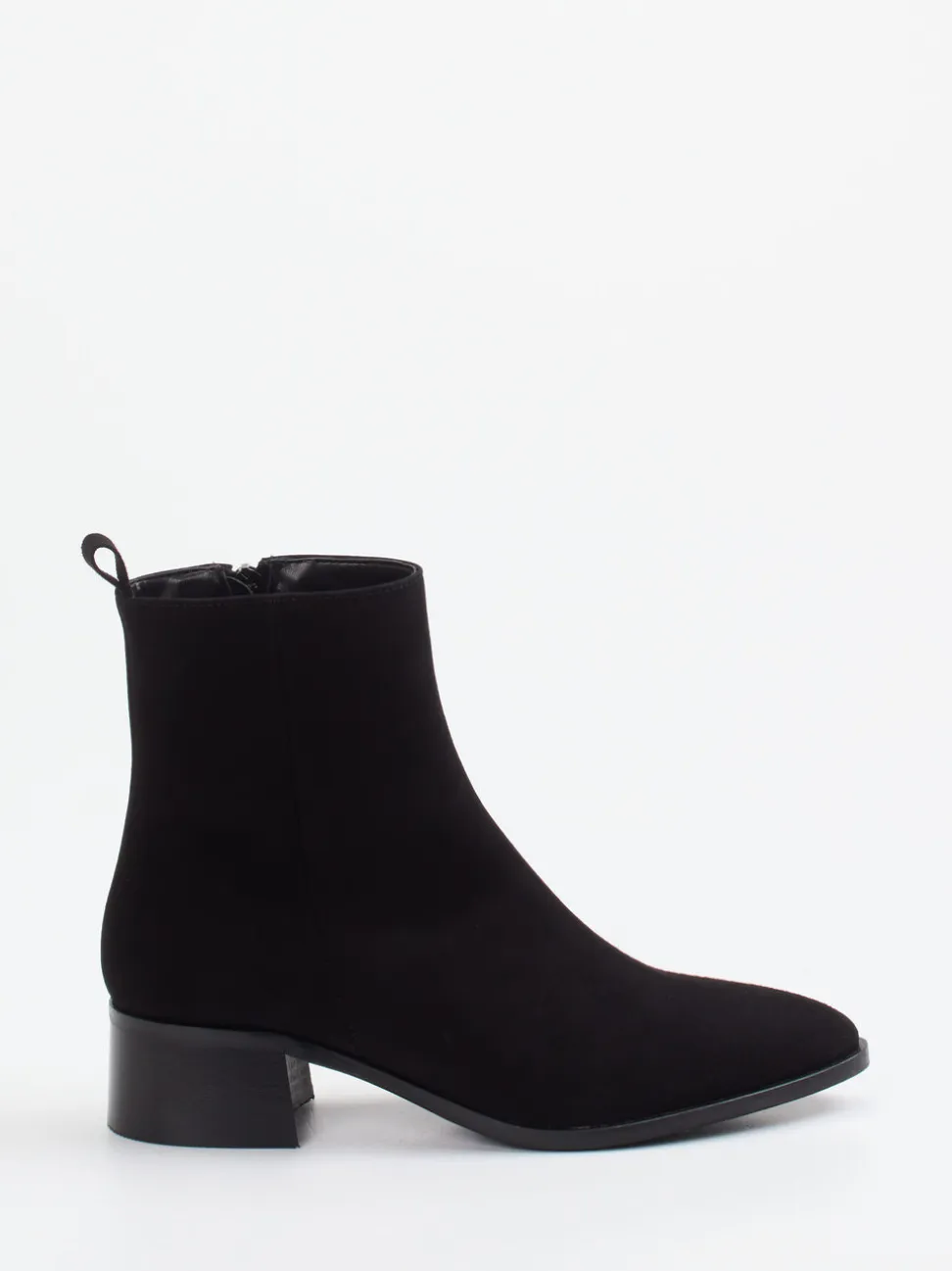 Andrea Puccini – Ankle Boots aus Veloursleder schwarz