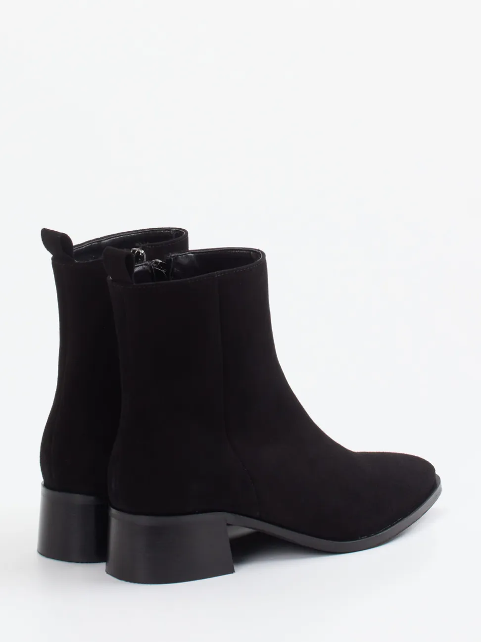 Andrea Puccini – Ankle Boots aus Veloursleder schwarz