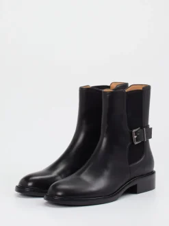 Andrea Puccini – Ankle Boots aus Glattleder Schwarz