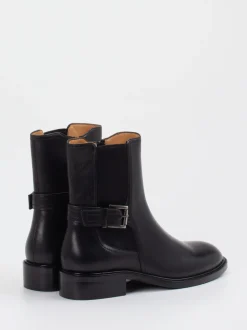 Andrea Puccini – Ankle Boots aus Glattleder Schwarz