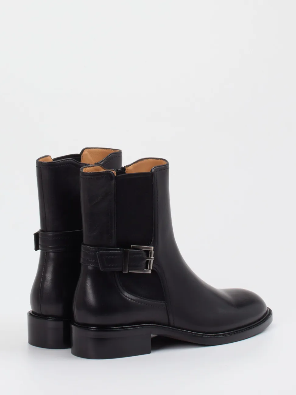 Andrea Puccini – Ankle Boots aus Glattleder Schwarz