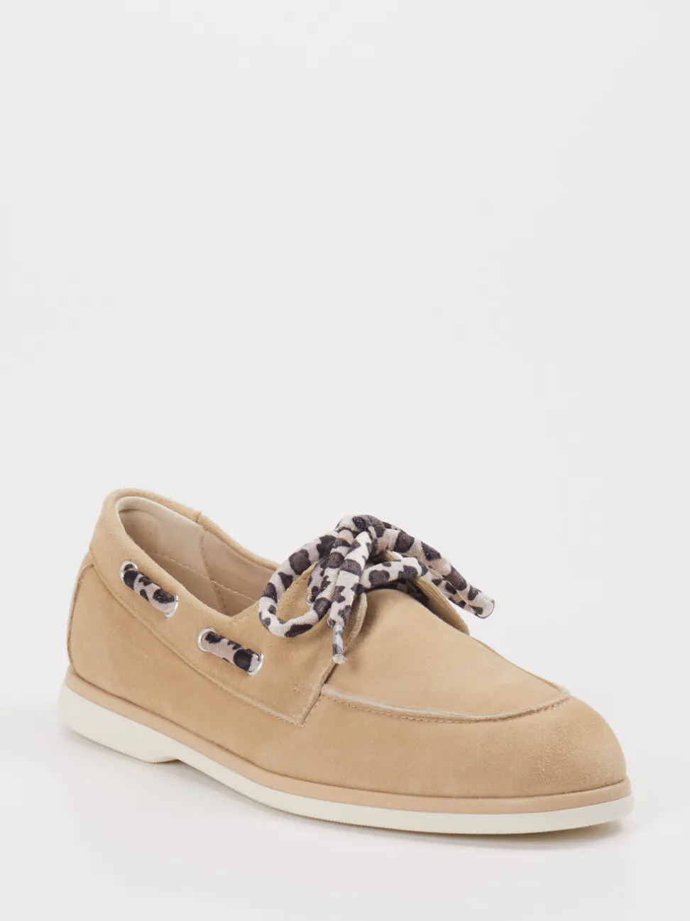 Andrea Puccini – Bootsschuh aus Veloursleder beigebraun