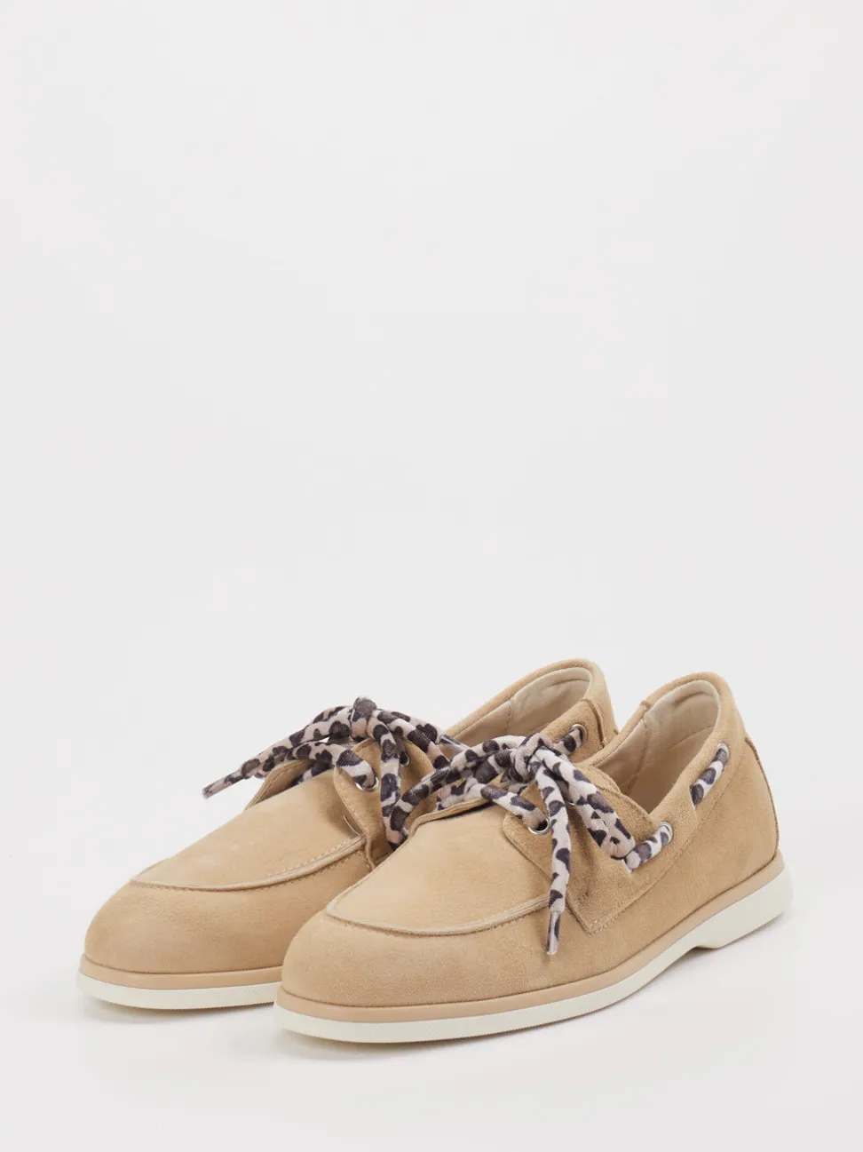Andrea Puccini – Bootsschuh aus Veloursleder beigebraun