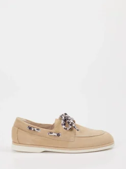 Andrea Puccini – Bootsschuh aus Veloursleder beigebraun