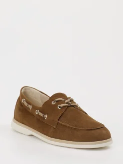 Andrea Puccini – Bootsschuh aus Veloursleder Braun