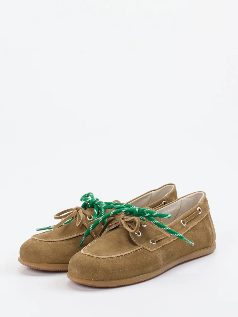 Andrea Puccini – Bootsschuh aus Velours-Lammleder sandbraun