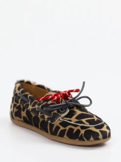 Andrea Puccini – Bootsschuh aus Ponyfell mit Animalprint