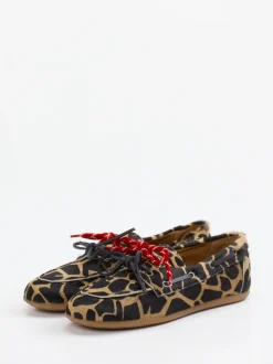 Andrea Puccini – Bootsschuh aus Ponyfell mit Animalprint