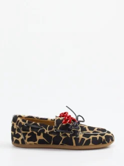 Andrea Puccini – Bootsschuh aus Ponyfell mit Animalprint