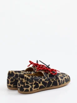 Andrea Puccini – Bootsschuh aus Ponyfell mit Animalprint