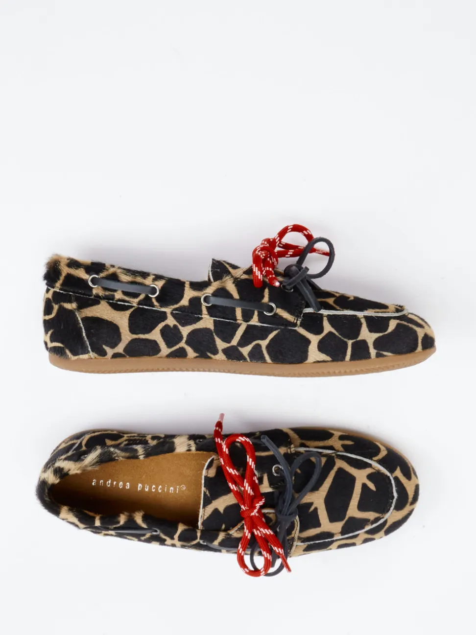Andrea Puccini – Bootsschuh aus Ponyfell mit Animalprint