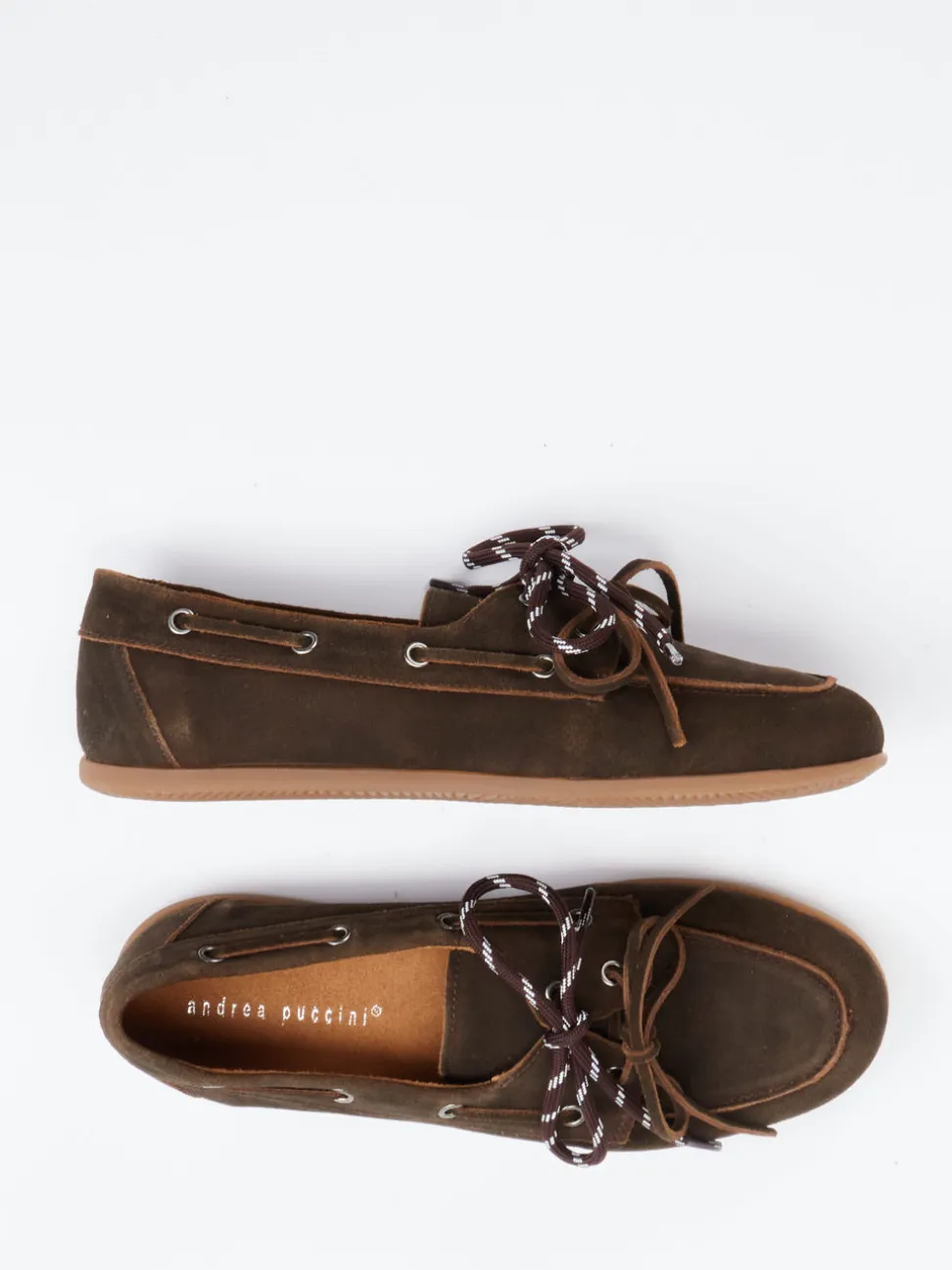 Andrea Puccini – Bootsschuh aus Veloursleder dunkelbraun